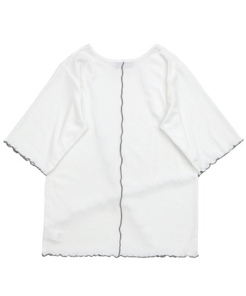 select MOCA(セレクトモカ)の「アシンメトリーバイカラーメロートップス(Tシャツ/カットソー・レディース・ブラック/カーキ/オフホワイト・FREE)」の18枚目の写真