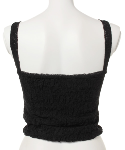 WEGO（ウィゴー）の「WEGO/カップインレースキャミソール（キャミソール・レディース・ホワイト/ブラック・FREE）」の4枚目の写真