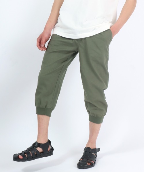 Salong hameu（サロン ハミュー）の「綿麻クロップドジョガーパンツ　メンズ レディース/イージーパンツ（その他パンツ・メンズ・ブラック/カーキ/グレー/ベージュ・M/L/LL）」の4枚目の写真