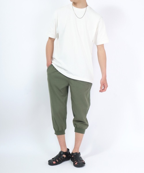 Salong hameu（サロン ハミュー）の「綿麻クロップドジョガーパンツ　メンズ レディース/イージーパンツ（その他パンツ・メンズ・ブラック/カーキ/グレー/ベージュ・M/L/LL）」の18枚目の写真