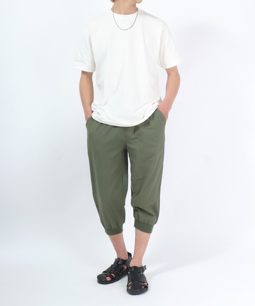 Salong hameu（サロン ハミュー）の「綿麻クロップドジョガーパンツ　メンズ レディース/イージーパンツ（その他パンツ・メンズ・ブラック/カーキ/グレー/ベージュ・M/L/LL）」の16枚目の写真