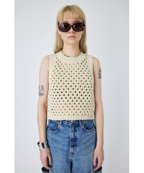 MOUSSY（マウジー）の「CROCHET タンクトップ（タンクトップ・レディース・アイボリー/グリーン/ブラウン・FREE）」の13枚目の写真