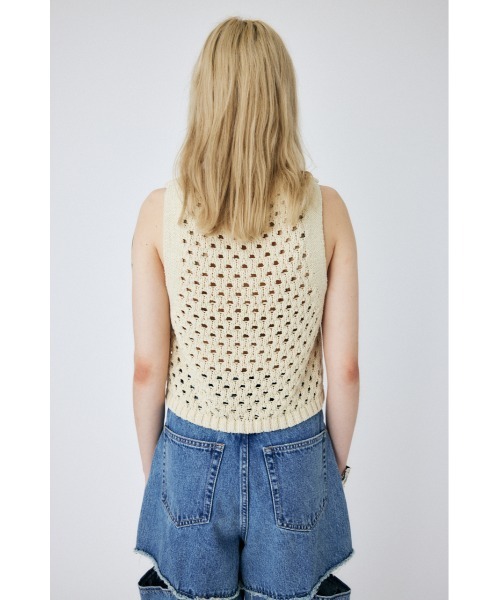 MOUSSY（マウジー）の「CROCHET タンクトップ（タンクトップ・レディース・アイボリー/グリーン/ブラウン・FREE）」の15枚目の写真