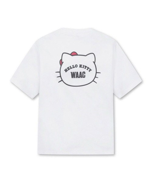 WAAC(ワック)の「WOMENS ハローキティコラボ BACKプロント Tシャツ(Tシャツ/カットソー・レディース・ホワイト/ピンク/ネイビー・3/1/2)」の2枚目の写真