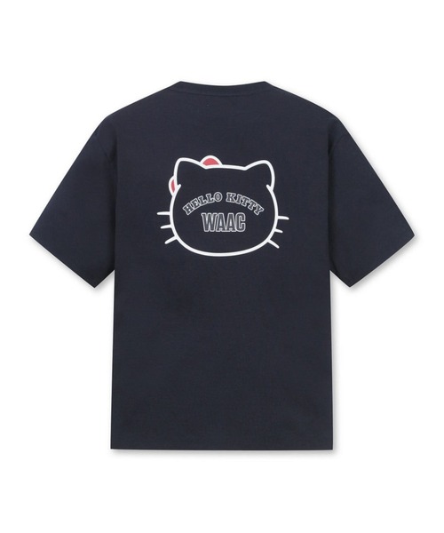 WAAC(ワック)の「WOMENS ハローキティコラボ BACKプロント Tシャツ(Tシャツ/カットソー・レディース・ホワイト/ピンク/ネイビー・3/1/2)」の4枚目の写真
