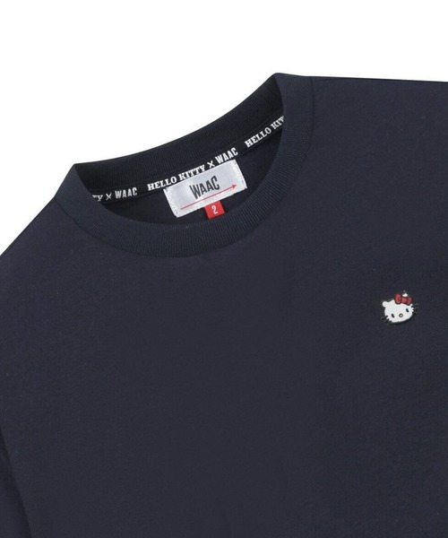 WAAC(ワック)の「WOMENS ハローキティコラボ BACKプロント Tシャツ(Tシャツ/カットソー・レディース・ホワイト/ピンク/ネイビー・3/1/2)」の5枚目の写真