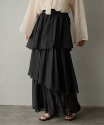 シフォンアシメティアードスカート/【WEB/EC限定商品】