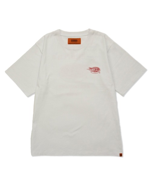 UNIVERSAL OVERALL(ユニバーサルオーバーオール)の「ユニバーサルオーバーオール プリントTシャツ / ロゴTシャツ / RESTAURANT TEE(Tシャツ/カットソー・メンズ・ブラック×レッド/ブラック×ホワイト/ホワイト×レッド・M/L/S/XL)」の10枚目の写真