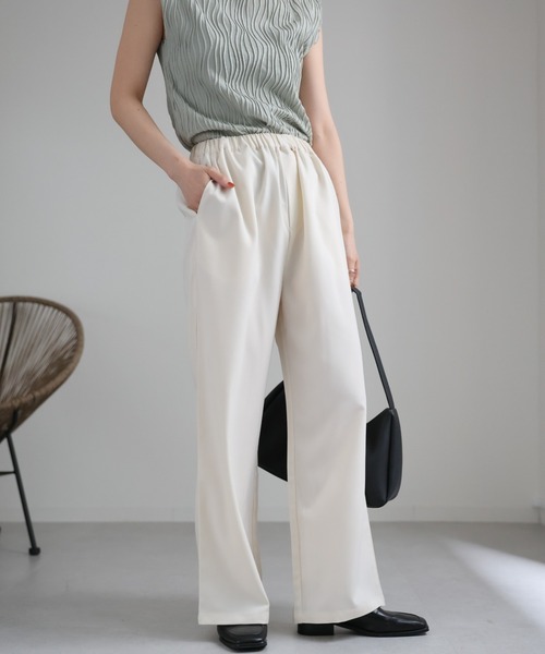 ap retro（アプレトロ）の「ウエストゴムリラックスパンツ / イージーパンツ（その他パンツ・レディース・チャコールグレー/アイボリー/グレー/ブラック・FREE）」の2枚目の写真