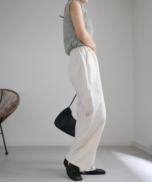 ap retro（アプレトロ）の「ウエストゴムリラックスパンツ / イージーパンツ（その他パンツ・レディース・チャコールグレー/アイボリー/グレー/ブラック・FREE）」の5枚目の写真