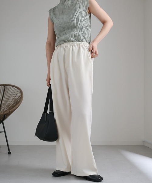 ap retro（アプレトロ）の「ウエストゴムリラックスパンツ / イージーパンツ（その他パンツ・レディース・チャコールグレー/アイボリー/グレー/ブラック・FREE）」の6枚目の写真