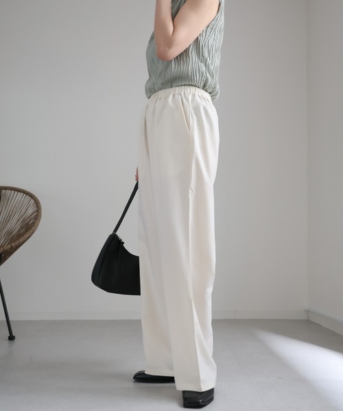 ap retro（アプレトロ）の「ウエストゴムリラックスパンツ / イージーパンツ（その他パンツ・レディース・チャコールグレー/アイボリー/グレー/ブラック・FREE）」の8枚目の写真