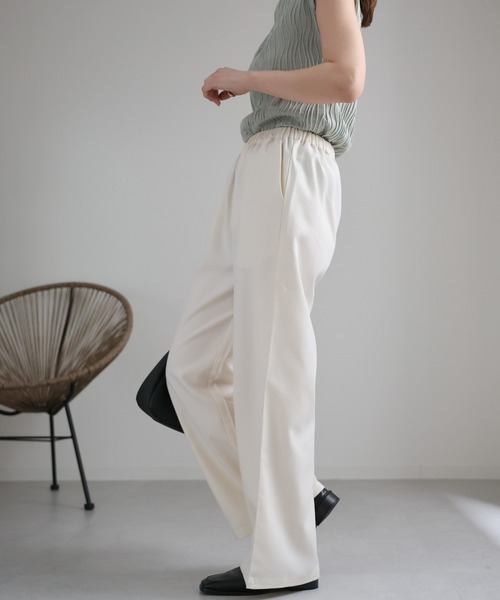ap retro（アプレトロ）の「ウエストゴムリラックスパンツ / イージーパンツ（その他パンツ・レディース・チャコールグレー/アイボリー/グレー/ブラック・FREE）」の9枚目の写真