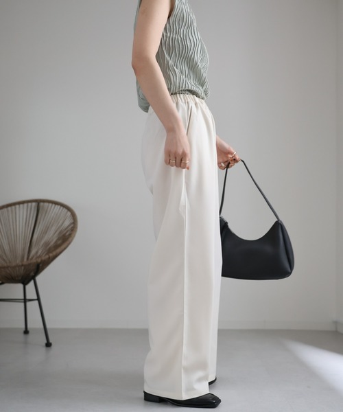 ap retro（アプレトロ）の「ウエストゴムリラックスパンツ / イージーパンツ（その他パンツ・レディース・チャコールグレー/アイボリー/グレー/ブラック・FREE）」の10枚目の写真