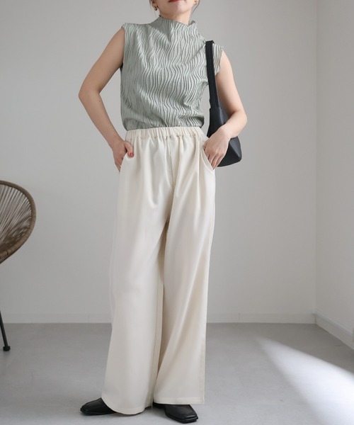 ap retro（アプレトロ）の「ウエストゴムリラックスパンツ / イージーパンツ（その他パンツ・レディース・チャコールグレー/アイボリー/グレー/ブラック・FREE）」の11枚目の写真