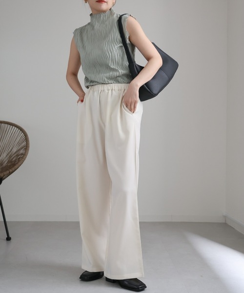 グレー リラックスパンツ ゴムウエスト セール】ウエストゴムリラックスパンツ / イージーパンツ（その他