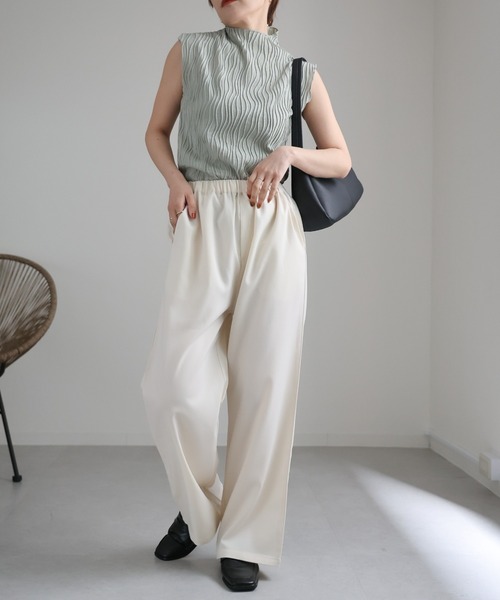 ap retro（アプレトロ）の「ウエストゴムリラックスパンツ / イージーパンツ（その他パンツ・レディース・チャコールグレー/アイボリー/グレー/ブラック・FREE）」の13枚目の写真