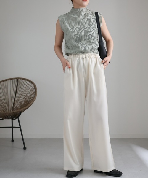 ap retro（アプレトロ）の「ウエストゴムリラックスパンツ / イージーパンツ（その他パンツ・レディース・チャコールグレー/アイボリー/グレー/ブラック・FREE）」の16枚目の写真