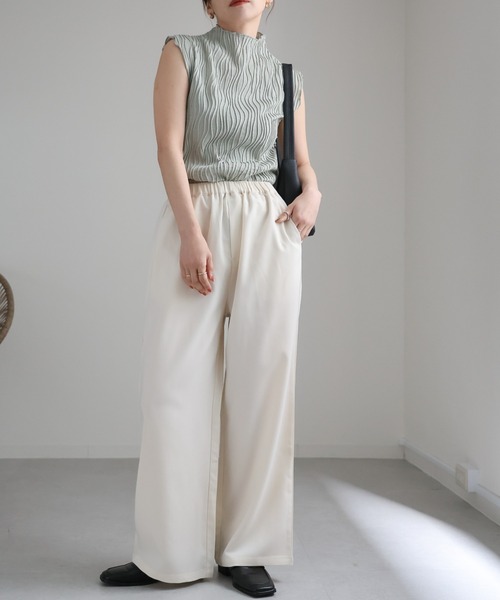 ap retro（アプレトロ）の「ウエストゴムリラックスパンツ / イージーパンツ（その他パンツ・レディース・チャコールグレー/アイボリー/グレー/ブラック・FREE）」の17枚目の写真