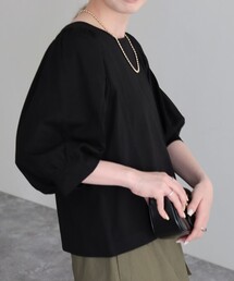 fredy emue | シルケット袖ギャザーカットソーブラウス(Tシャツ/カットソー)