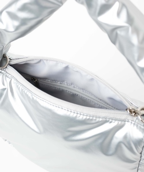 WEGO（ウィゴー）の「WEGO/【一部店限定】パデッドミニショルダー（ショルダーバッグ・レディース・サックスブルー/シルバー・FREE）」の11枚目の写真