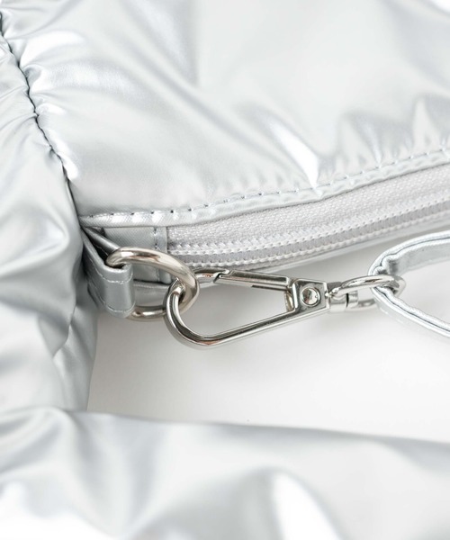 WEGO（ウィゴー）の「WEGO/【一部店限定】パデッドミニショルダー（ショルダーバッグ・レディース・サックスブルー/シルバー・FREE）」の12枚目の写真