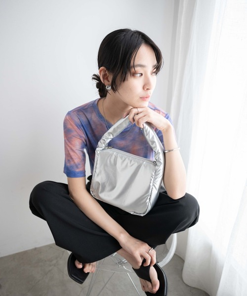 WEGO（ウィゴー）の「WEGO/【一部店限定】パデッドミニショルダー（ショルダーバッグ・レディース・サックスブルー/シルバー・FREE）」の6枚目の写真