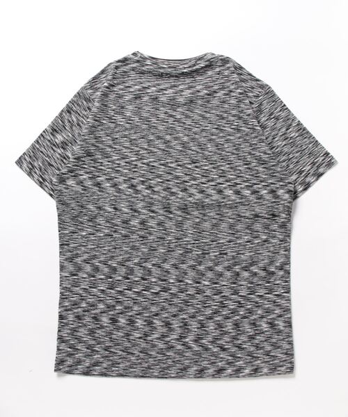 m.f.editorial（エムエフエディトリアル）の「【ストレッチ】m.f.エディトリアル メンズ ふくれケーブル クルーネック半袖Tシャツ（Tシャツ/カットソー・メンズ・ホワイト×ブラック/サックスブルー/ライトグレー・MEDIUM/X-LARGE/LARGE）」の4枚目の写真