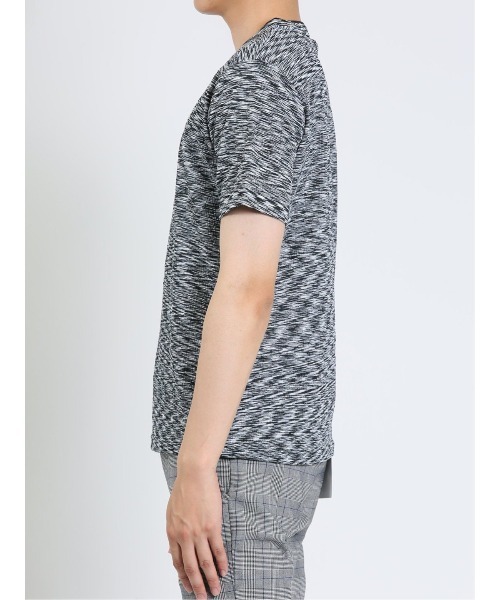 m.f.editorial（エムエフエディトリアル）の「【ストレッチ】m.f.エディトリアル メンズ ふくれケーブル クルーネック半袖Tシャツ（Tシャツ/カットソー・メンズ・ホワイト×ブラック/サックスブルー/ライトグレー・MEDIUM/X-LARGE/LARGE）」の14枚目の写真