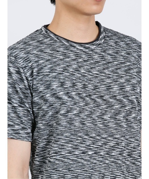 m.f.editorial（エムエフエディトリアル）の「【ストレッチ】m.f.エディトリアル メンズ ふくれケーブル クルーネック半袖Tシャツ（Tシャツ/カットソー・メンズ・ホワイト×ブラック/サックスブルー/ライトグレー・MEDIUM/X-LARGE/LARGE）」の16枚目の写真