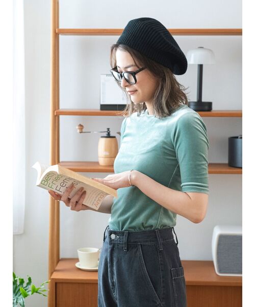 Ungrid（アングリッド）の「ベロアフィットTee（Tシャツ/カットソー・レディース・オレンジ/グリーン/ヘザーグレー・FREE）」の9枚目の写真