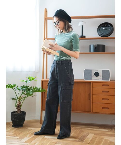 Ungrid（アングリッド）の「ベロアフィットTee（Tシャツ/カットソー・レディース・オレンジ/グリーン/ヘザーグレー・FREE）」の7枚目の写真