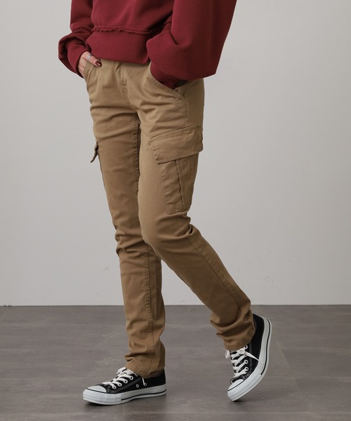 atONE(アットワン)の「atONE ツイルカーゴパンツ(カーゴパンツ・レディース・ブラック/ベージュ/カーキ・L/LL/3L/4L/M)」の12枚目の写真