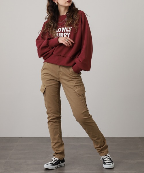atONE(アットワン)の「atONE ツイルカーゴパンツ(カーゴパンツ・レディース・ブラック/ベージュ/カーキ・L/LL/3L/4L/M)」の13枚目の写真