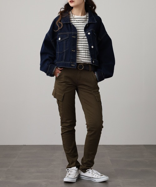 atONE(アットワン)の「atONE ツイルカーゴパンツ(カーゴパンツ・レディース・ブラック/ベージュ/カーキ・L/LL/3L/4L/M)」の18枚目の写真