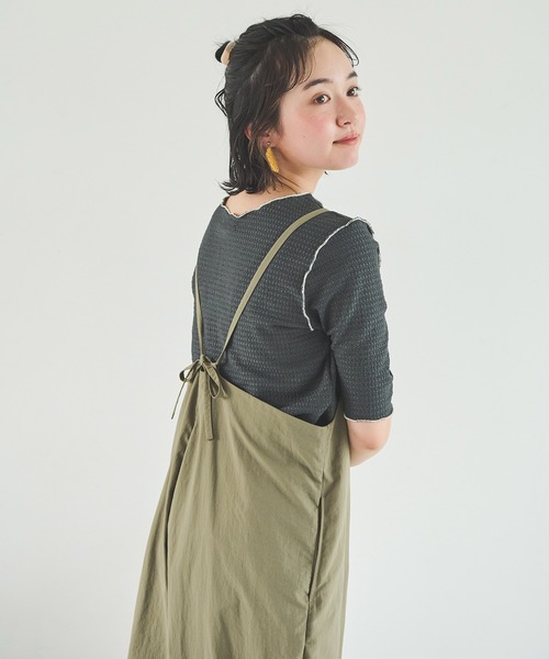 Crisp（クリスプ）の「ナイロンキャミサロペット（サロペット/オーバーオール・レディース・ブラック/カーキ・FREE）」の22枚目の写真