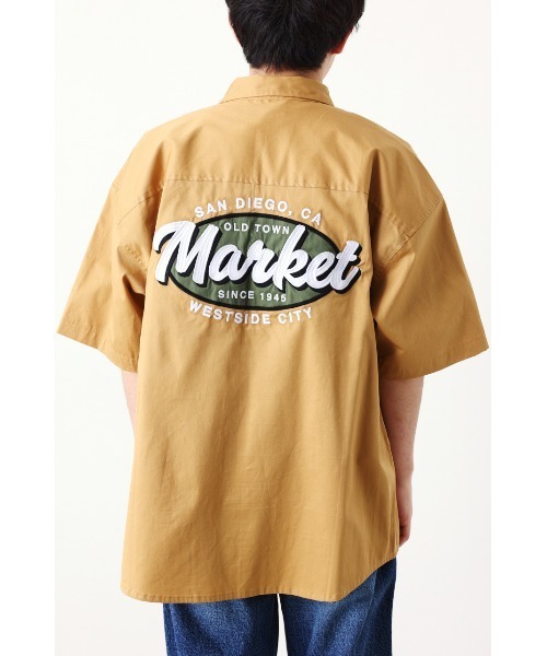 RODEO CROWNS WIDE BOWL(ロデオクラウンズワイドボウル)の「MARKET カラーシャツ(シャツ/ブラウス・メンズ・ブラック/ベージュ/イエロー/ライトブルー・LARGE/MEDIUM)」の3枚目の写真