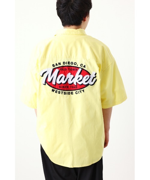 RODEO CROWNS WIDE BOWL(ロデオクラウンズワイドボウル)の「MARKET カラーシャツ(シャツ/ブラウス・メンズ・ブラック/ベージュ/イエロー/ライトブルー・LARGE/MEDIUM)」の4枚目の写真