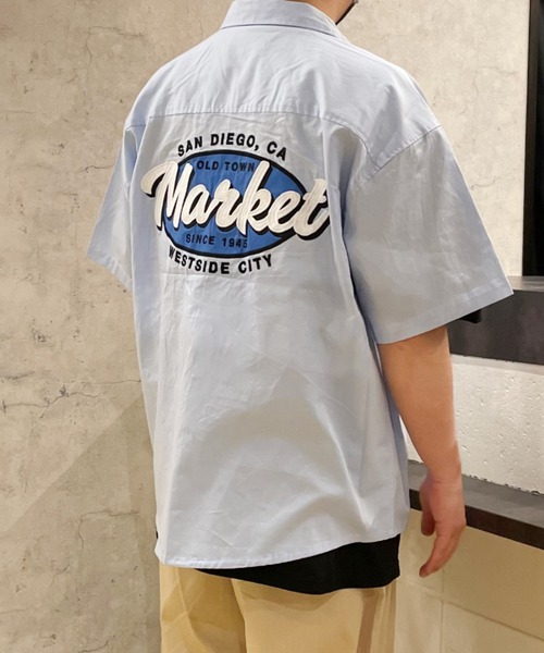RODEO CROWNS WIDE BOWL(ロデオクラウンズワイドボウル)の「MARKET カラーシャツ(シャツ/ブラウス・メンズ・ブラック/ベージュ/イエロー/ライトブルー・LARGE/MEDIUM)」の1枚目の写真