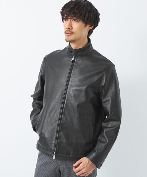 green label relaxing（グリーンレーベルリラクシング）の「レザー ジャケット ブルゾン（ブルゾン・メンズ・ブラック・S/M/L/XL）」の16枚目の写真