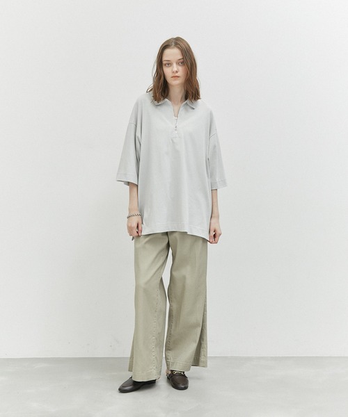 JUNRED(ジュンレッド)の「ハーフジップポロルーズPO(Tシャツ/カットソー・メンズ・ブラック/ミント/ライトグレー・L/M/S)」の11枚目の写真