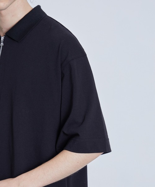 JUNRED(ジュンレッド)の「ハーフジップポロルーズPO(Tシャツ/カットソー・メンズ・ブラック/ミント/ライトグレー・L/M/S)」の18枚目の写真