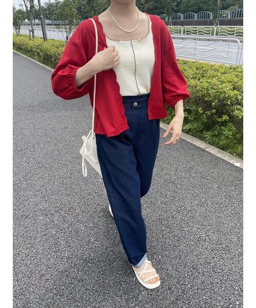 ehka sopo（エヘカソポ）の「デニムテーパードパンツ（デニムパンツ・レディース・ブルー/サックスブルー/ネイビー・F）」の18枚目の写真