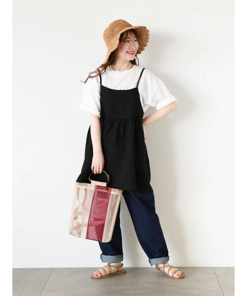 ehka sopo（エヘカソポ）の「デニムテーパードパンツ（デニムパンツ・レディース・ブルー/サックスブルー/ネイビー・F）」の21枚目の写真