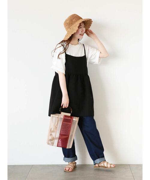 ehka sopo（エヘカソポ）の「デニムテーパードパンツ（デニムパンツ・レディース・ブルー/サックスブルー/ネイビー・F）」の22枚目の写真