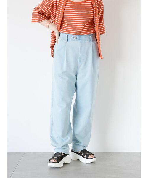 ehka sopo（エヘカソポ）の「デニムテーパードパンツ（デニムパンツ・レディース・ブルー/サックスブルー/ネイビー・F）」の13枚目の写真