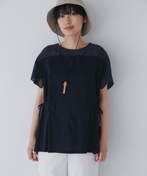 human woman | ◆異素材コンビギャザートップス(Tシャツ/カットソー)