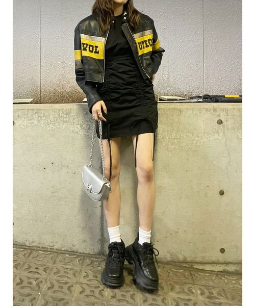 EVRIS（エヴリス）の「【WEB限定】ドロストミニワンピース（ワンピース・レディース・ブラック/ホワイト・FREE）」の11枚目の写真