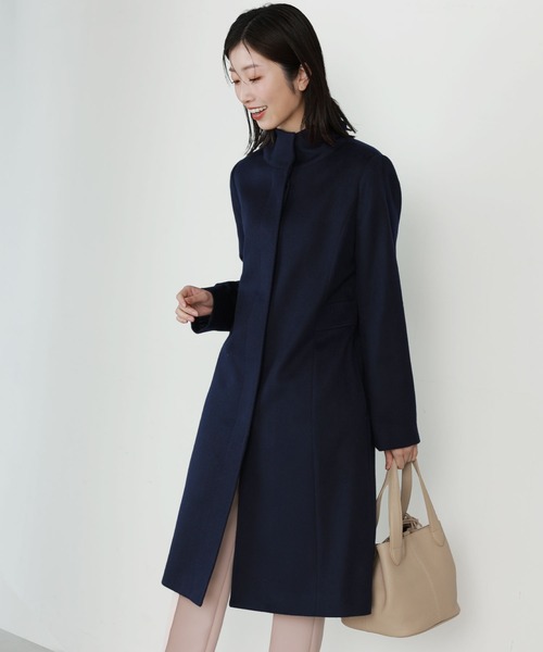 Filomo（フィローモ）の「[Filomo]カシミヤ ブレンドウールロングコートスタンドカラー（その他アウター・レディース・ネイビー/チャコールグレー/ブラック・M/L）」の17枚目の写真