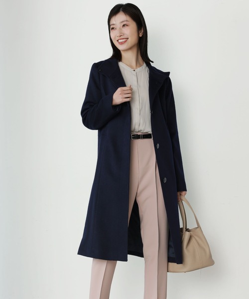 Filomo（フィローモ）の「[Filomo]カシミヤ ブレンドウールロングコートスタンドカラー（その他アウター・レディース・ネイビー/チャコールグレー/ブラック・M/L）」の15枚目の写真